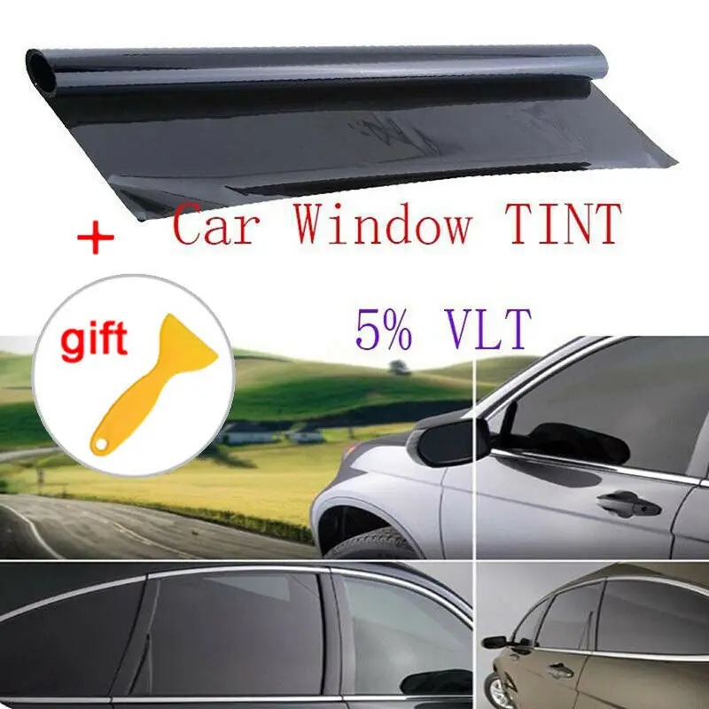 Multipurpose High Quality VLT 5% Uncut Roll 39" X 20 Window Tint Film Charcoal Black Car Glass Office Wholesale Fast delivery-animated-img