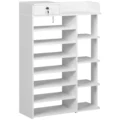 HOMCOM shoe rack with 11 shelves for 18 pairs of shoes 80x27x112 cm