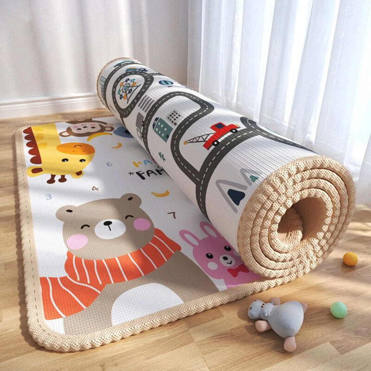 Thicken 1/0.5cm Baby Play Mat Non-Toxic Educational Children's Carpets in The Nursery Climbing Pad Kids Rug Activitys Games Toys-animated-img