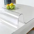 Clear Table ProtectorPlastic Table Cover Protector, Desk Protector Mat, Desk Pad Waterproof PVC Table Protecto preview-2