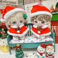 10cm Kawaii Idol Doll Clothes Cute Christmas Hat Coat Shawl Set Snowflake Gingerbread Man Sweater PlushDoll Christmas Tree Decor