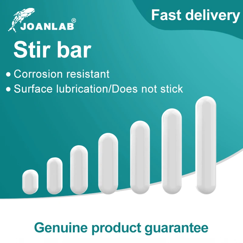 JOANLAB Magnetic Stirrer Bar Size 15mm 20mm 25mm 28mm 30mm 35mm 40mm PTFE Magnetic Stirrer Mixer Stir Bars 10 pcs Lab Supplies-animated-img