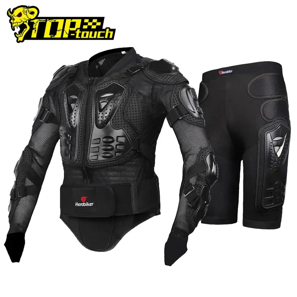 HEROBIKER Motorcycle Jacket Men Full Body Motorcycle Armor Motocross Racing Moto Jacket Riding Motorbike Protection Size S-5XL #-animated-img