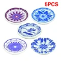 5Pcs/Set Dollhouse Toys Mini Chinese Style Food Plates Dollhouse Simulation Dining Plates Kitchen Accessories Pretend Play Props preview-1