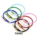 1 Piece Creative Fashion Unisex Stainless Steel Pull H Bracelet Suitable as a Gift for Girlfriend and Mother preview-1