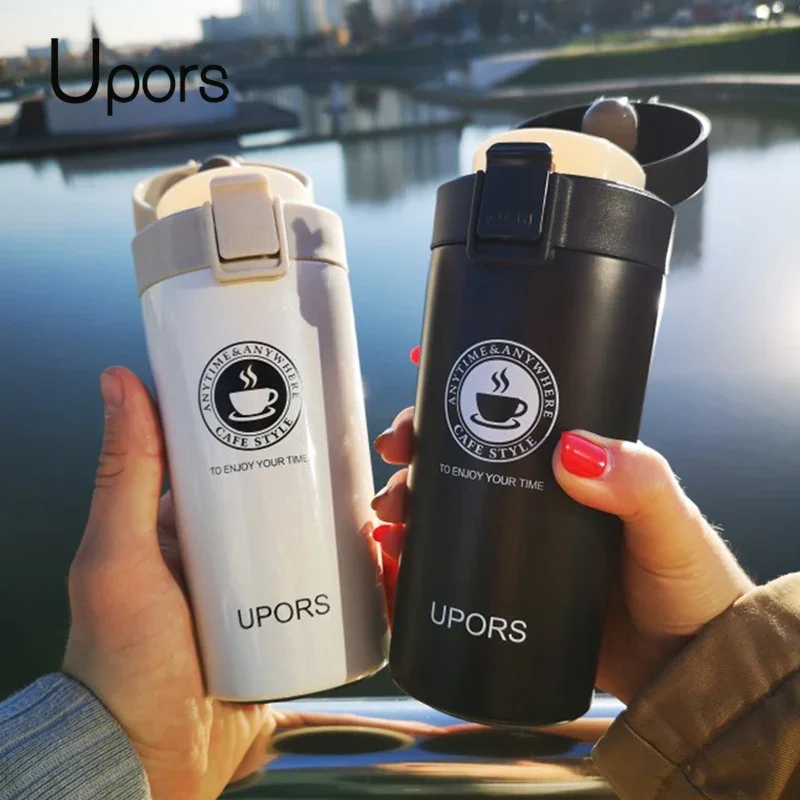 UPORS Premium Travel Coffee Mug Stainless Steel Thermos Tumbler Cups Vacuum Flask thermo Water Bottle Tea Mug Thermocup-animated-img