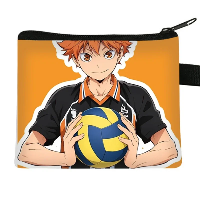 Haikyuu!! Karasuno High School Wallet for Children Coin Purse Polyester Zip Change Purse Mini Wallet Kids Girl Women For Gift-animated-img