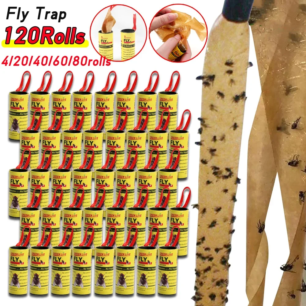 Купить Алиэкспресс 1204Rolls Fly Sticky Paper Strong Glue Strip For