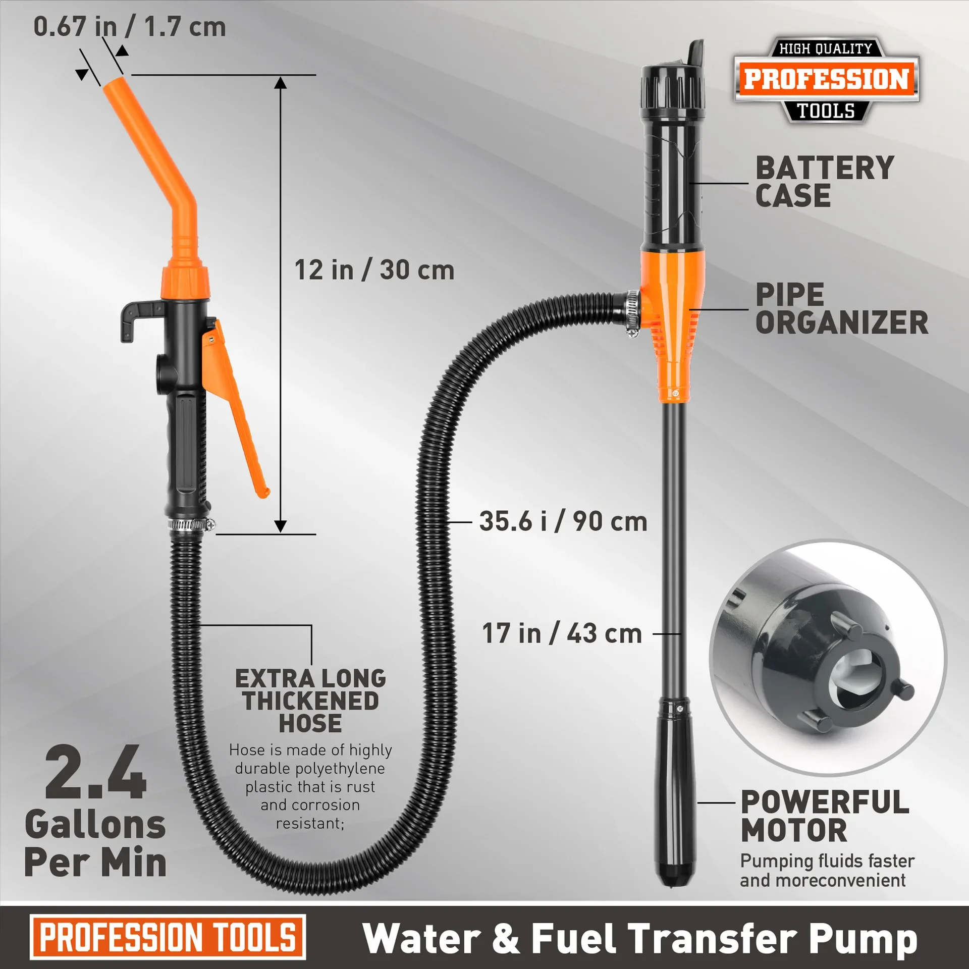 Electric Oil Pump Siphon Liquid Transfer Pump Handheld Pump Battery Operated Water Gas Tools Portable Car Siphon Petrol Fuel-animated-img