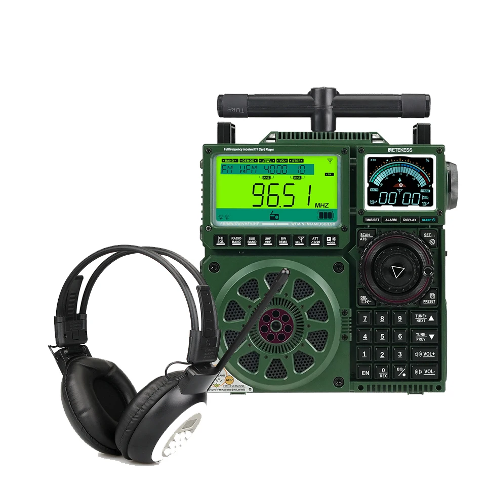 Retekess TR113  Portable Radio Flagship Fever Receiver Full Band Ham Radio Receiver TR101 Wireless FM Headphone Radio Receiver-animated-img