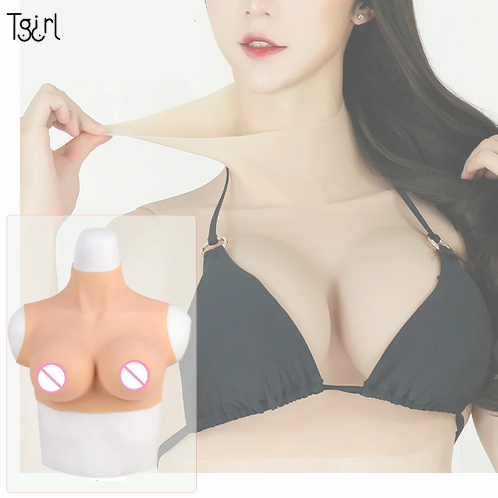 Tgirl Ultra-thin Breasts,Silicone Fake Boobs BCDE Cup for Little Chest  Dragqueen Crossdresser Transgender Cosplay Costume