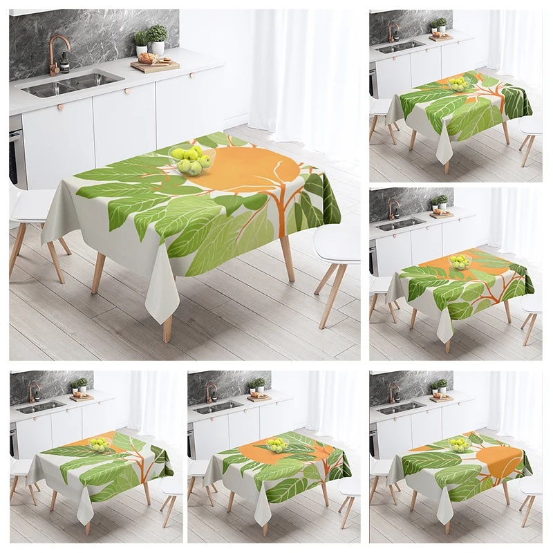 Home tablecloths dining decoration and rectangular table accessories waterproof cloth Anti-stain nordic boho morandi abstract-animated-img