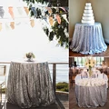 Tablecloth Sequin Glitter Table Cloth Wedding Round&Rectangular Elegant Table Cover for Decoration Party Banquet Home Decor preview-2