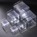 30/50PCs PVC Square Clear Candy Gift Box Chocolate Candy Boxes Jewelry Storage Boxs Wedding Christmas Packaging Gift Boxs