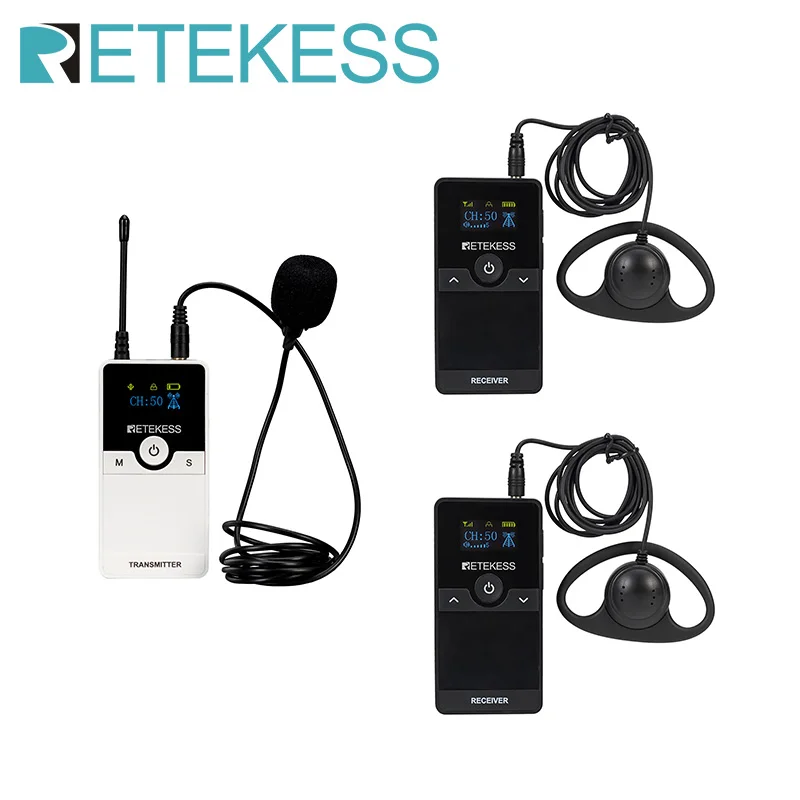 Retekess TT116 Whisper Tour Guide System Audio Guide Set With Transmitter For Meeting Church Study Tour Excursion Training-animated-img