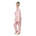 Boys Girls Satin Silk Pajamas Sets for Kids Toddler 2 to 3 4 5 6 7 8 9 10 11 12 13 14 Years Long/Short Sleeved Pink Red Pijamas preview-2