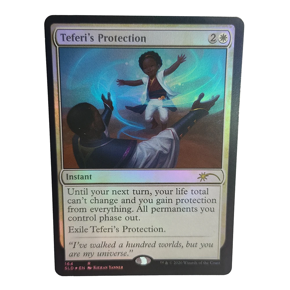 Custom Teferi's Protection Proxy High-Quality Black Core Paper Cards For Home Entertainment-animated-img