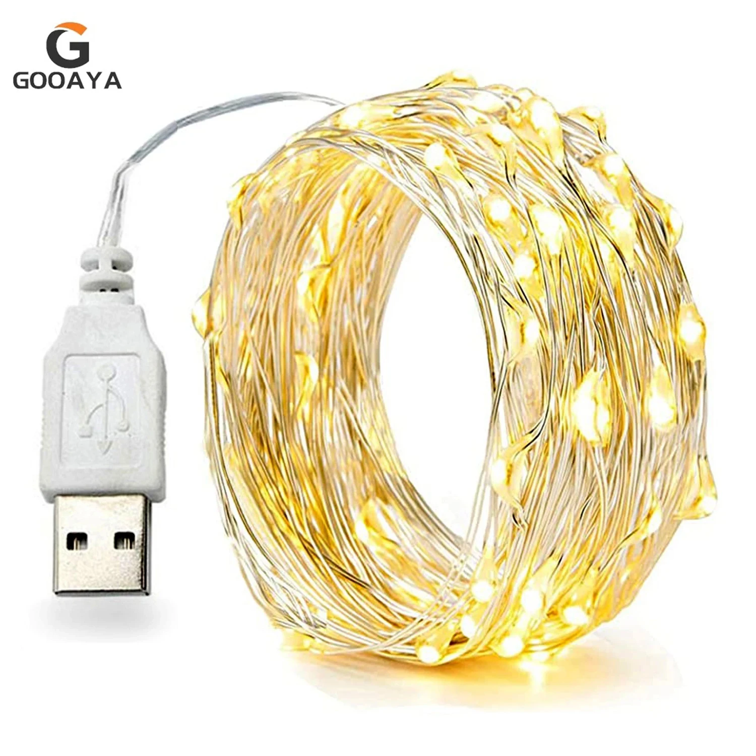 30M 10M Waterproof USB LED Lights String Copper Wire Fairy Garland Light Lamp Christmas Wedding Party Holiday Lighting wreath-animated-img