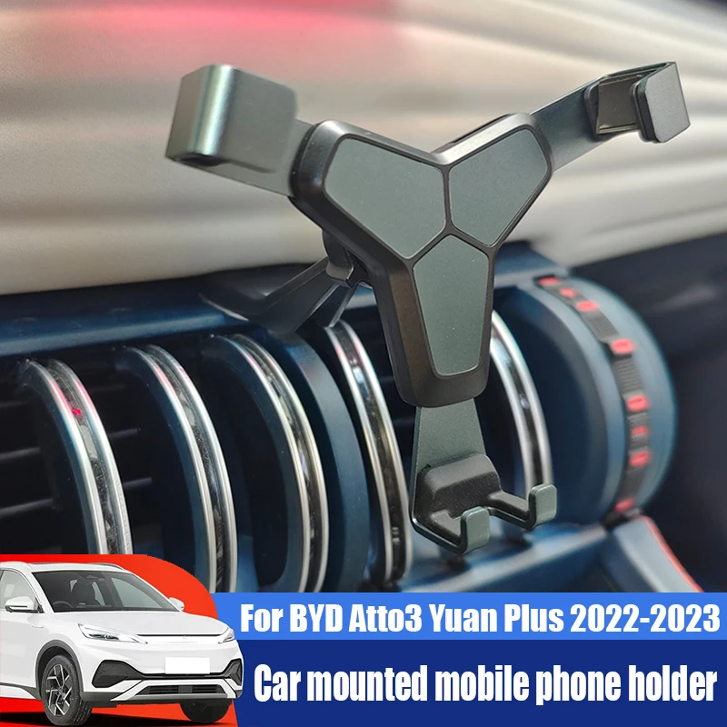 For BYD Atto 3 Yuan Plus 2022 2023 Car mounted mobile phone holder anti shaking mobile phone navigation holder very stable-animated-img