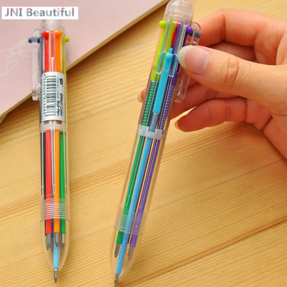 6in1 Fashion MultiColor Pen Creative Ballpoint Pen Colorful