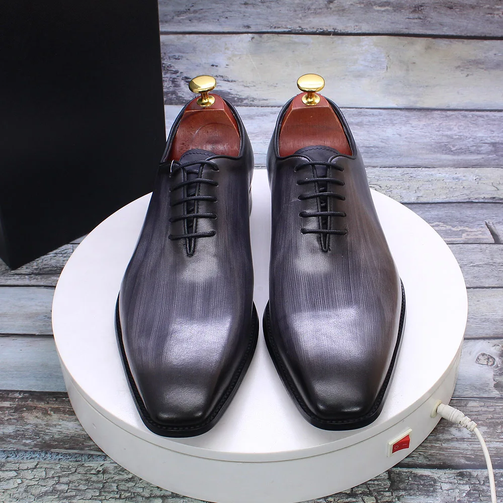 Mens Oxford Dress Shoes Genuine Leather 