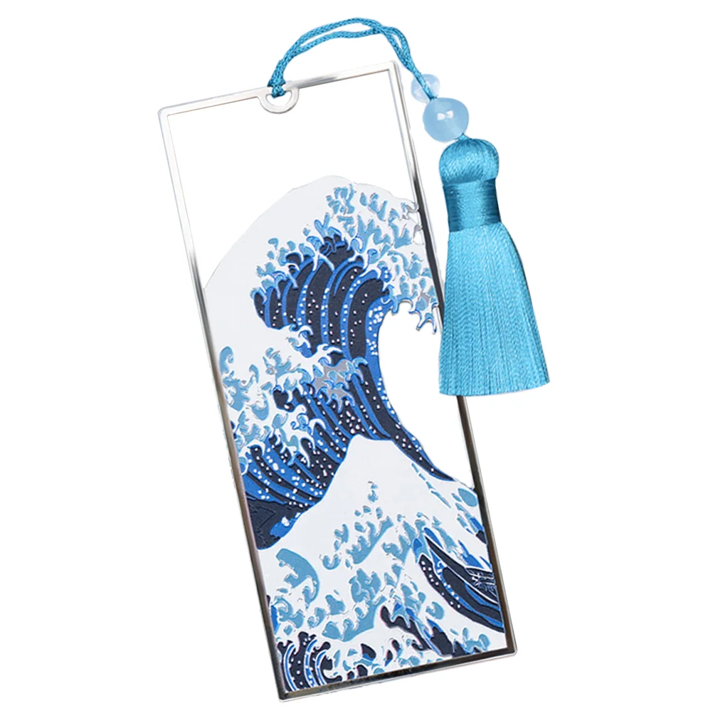 Unique Gift Bookmarks Memorial Gifts Sea Wave Pattern Ocean Decorative Student Paper-animated-img