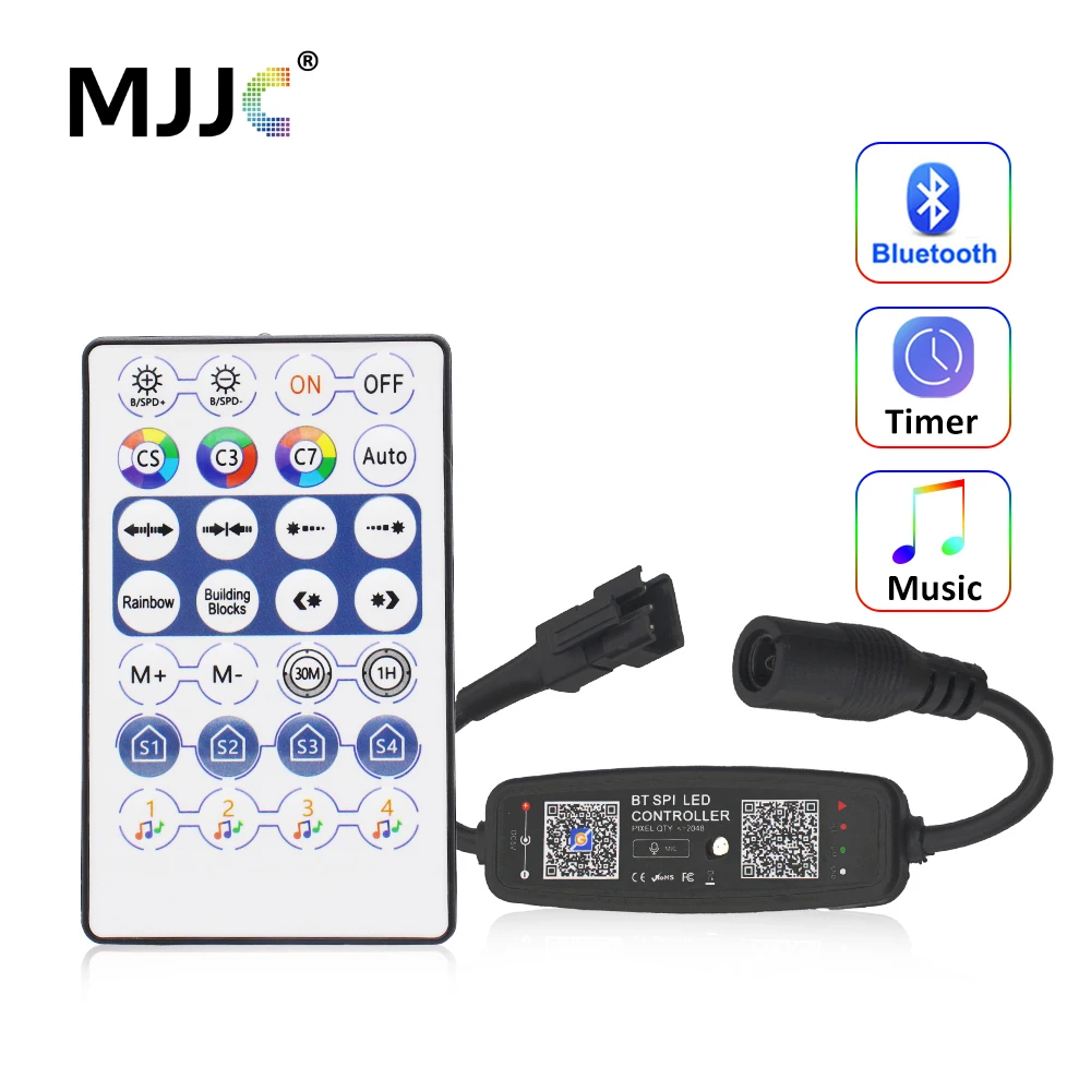 5V RGBIC WS2812B USB LED Controller 12V 24V DC Bluetooth 28 Keys Controler Music for SK6812 WS2811 WS2812 LED Pixel Light Strip-animated-img