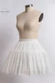 Women's Girls Crinoline Petticoat 2 Hoops White Black Skirt Chiffon Ball Dress Short Half Slip Underskirt for Lolita Cosplay preview-3