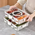 PET Stackable Refrigerator Organizer Bins with Lids Removable Containers For Home Food and Storage Refrigerator Fruit Vegetables
