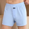 Men Underwear Boxers Shorts Men's Panties Cotton Sleep Underpants Lattice Shorts Plaid Loose Comfortable  Plus Size Home Clothes