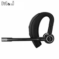 M&J wireless bluetooth headphone Handsfree business bluetooth headset earphone with mic voice control for sports noise canceling