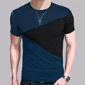 6 Designs Mens T Shirt Slim Fit Crew Neck T-shirt Men Short Sleeve Shirt Casual tshirt Tee Tops Short Shirt Size M-5XL TX116-R preview-2