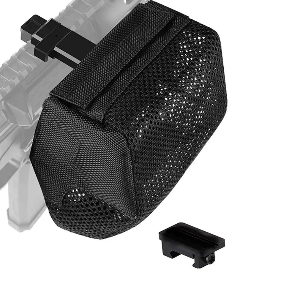 Quick Release Shell Catcher with Detachable Picatinny Heat Resistant Thickened Brass Catcher Nylon Mesh for Rifle-animated-img