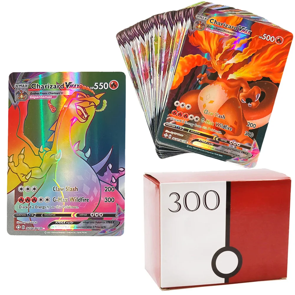 No Repeat 200 Pcs Pokemons GX for TAKARA TOMY carte cards GX Shining Game  Battle Carte Card Game For Children Toy