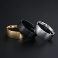 Classic Men Stainless Steel Rings Black Solid Simple Vintage Rings For Men Wedding Bands Christmas Party Jewelry Gift Wholesale preview-2