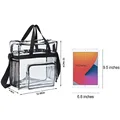 PVC Women's Bags Lunch Bag Portable Large Capacity Waterproof Travel Wash Bags Transparent Shoulder Crossbody Handbag for Women preview-3