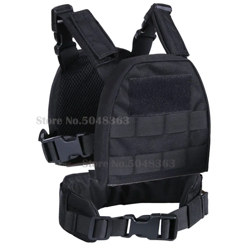 Children Kids Airsoft Molle Vest Tactical Military Plate Carrier Combat Vest with Patrol Belt Child Clothes-animated-img