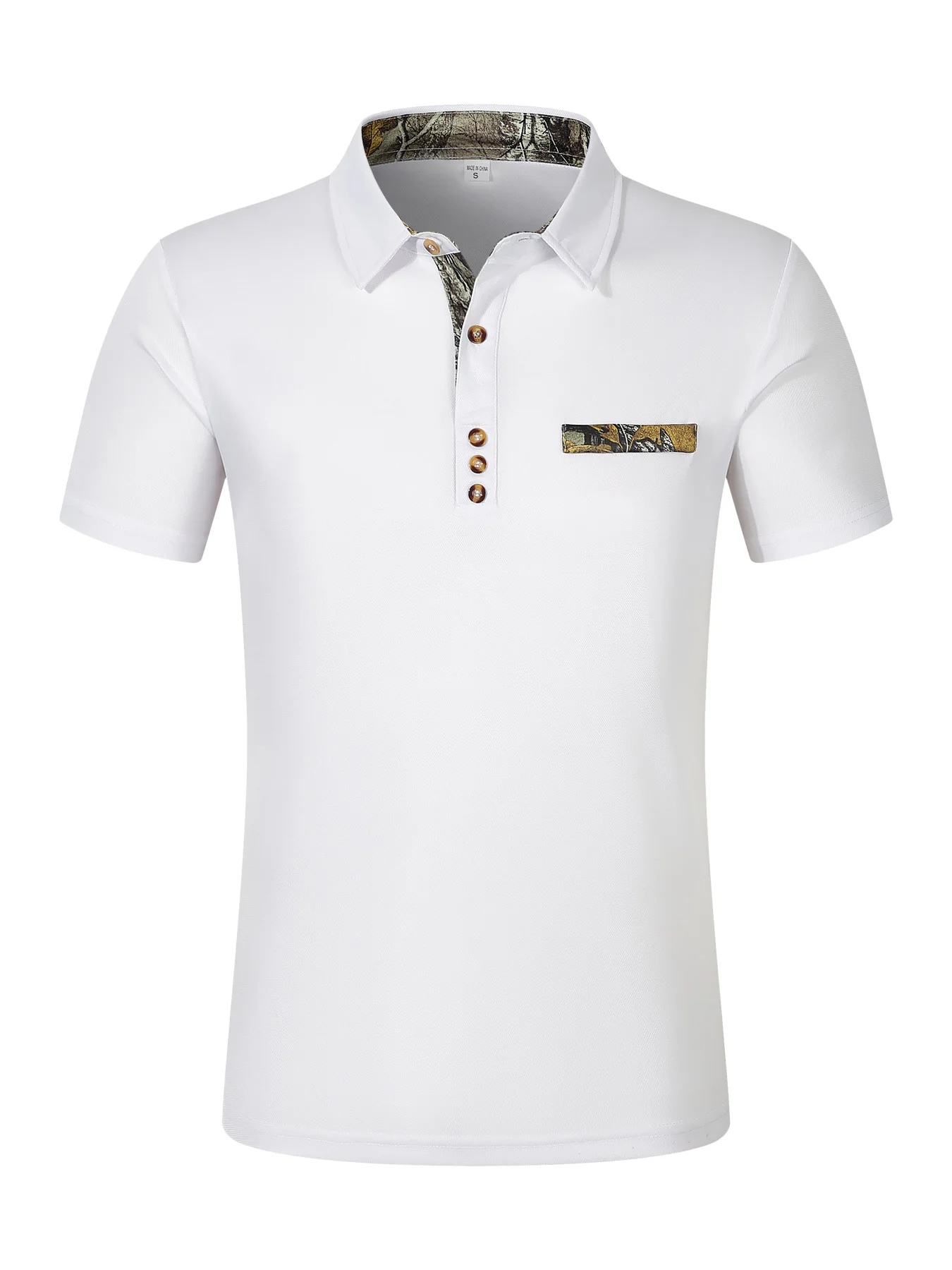 Men's casual short-sleeved polo shirt Fashion lapel zipper shirt men's breathable polo shirt-animated-img