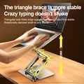 360 degrees laptop stand dormitory vertical bracket desktop height increasing hanging lifting support radiator base portable preview-1