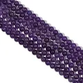 Natural Stone Amethysts Crystal Beads Round Loose Spacer 5A Bead For Jewelry Making Diy Bracelet Necklace Accessroy Finding 15" preview-3