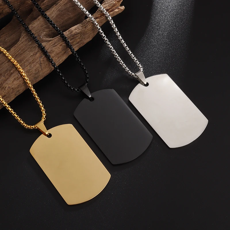 Stainless Steel The Dog Tag Military Set of 2 Personalised