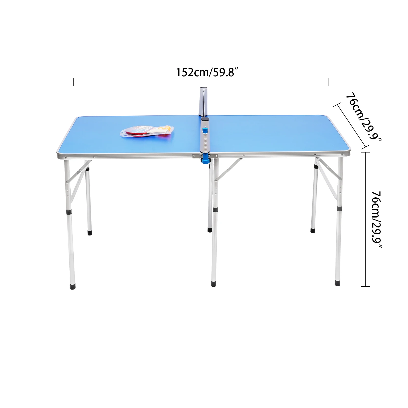 Professional Table Tennis Table Foldable Ping Pong Table Indoor Table Tennis Set W/ 2 Paddles &3 Balls-animated-img