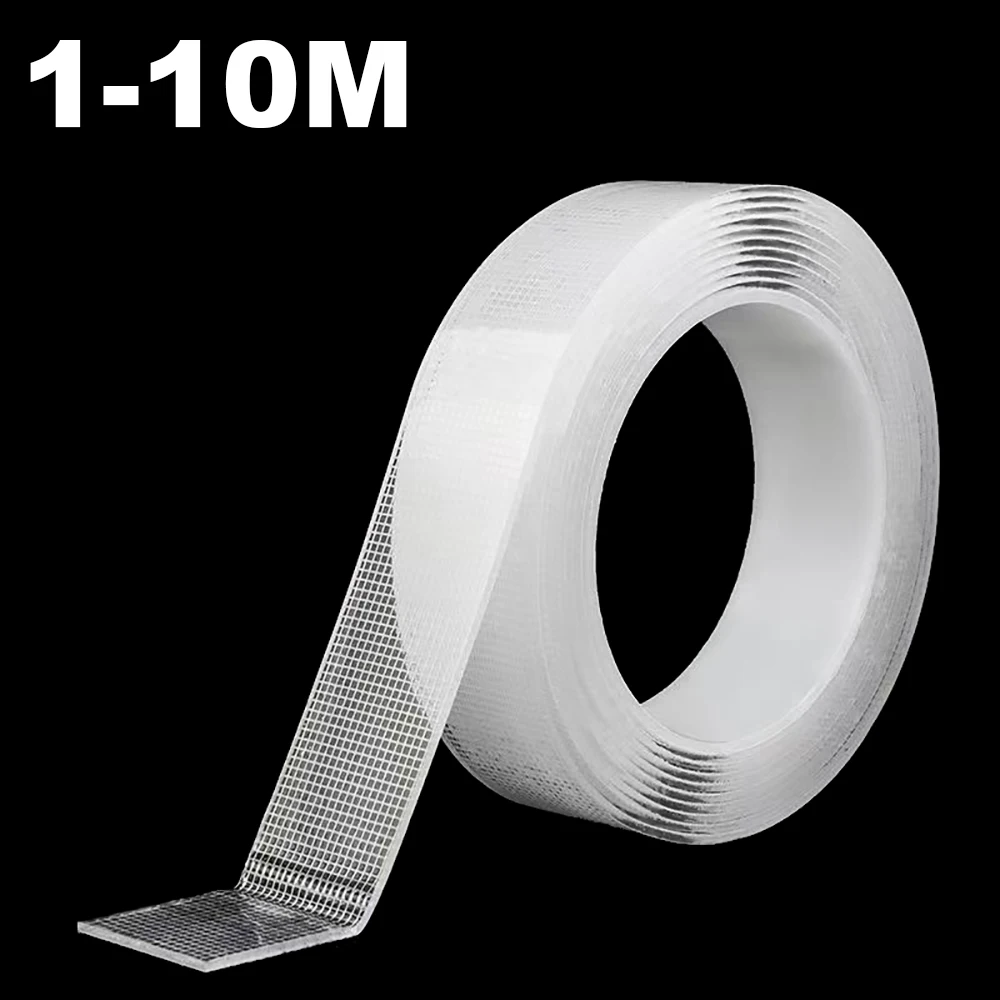 1/2M Double Sided Adhesive Tape Heavy Duty Transparent Waterproof Ultra-Strong  2 Sided Mounting Tape Strips for Decoration Tapes - AliExpress