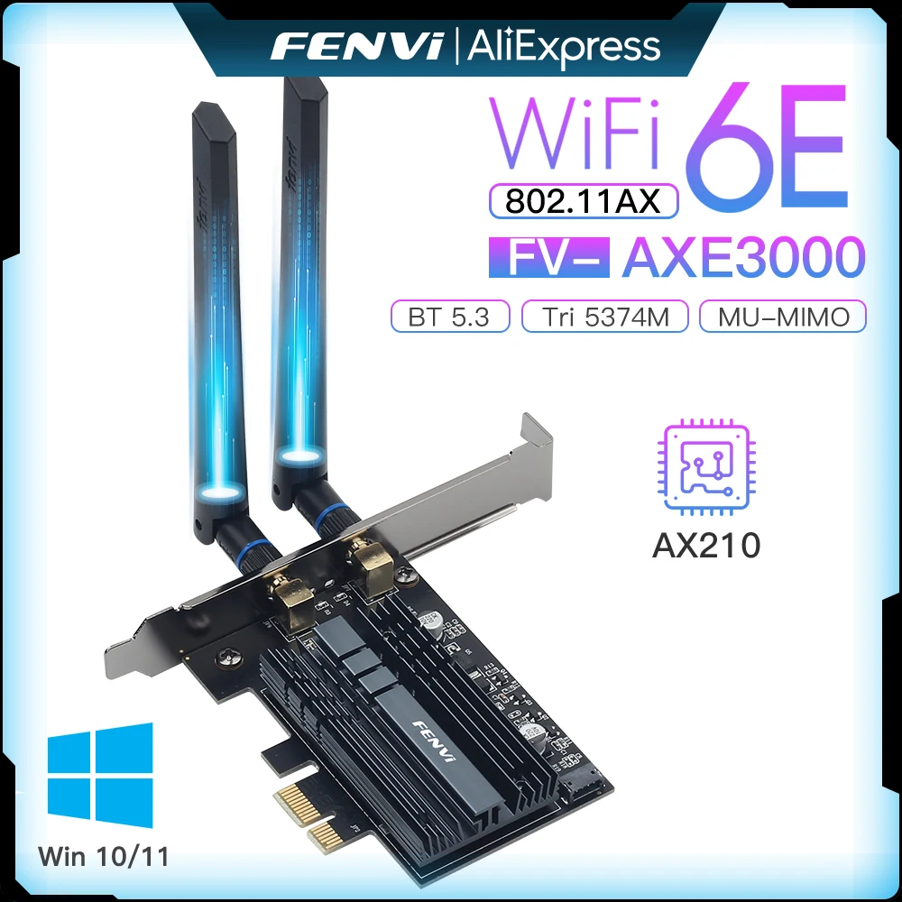 Jual Wifi 6 6E Wireless Card Intel AX210 Bluetooth 5.2 AX AX200 M2 NGFF