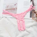 Thongs Women Sexy  Lingerie  See Through Panties  G-String  Mini  Pearl Massage Hollow Out preview-6