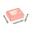 20/30 Pink Small Paper Boxes With Clear Window, Suitable for Jewelry Soap Chocolate Candy Weddings Parties Birthdays preview-3