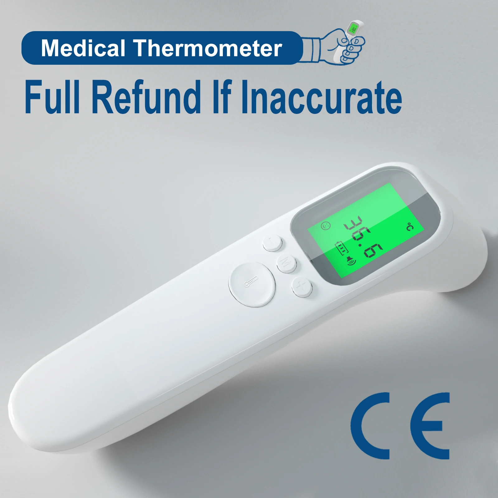 Купить Алиэкспресс Digital Forehead Thermometer Electronic Contactless Clinical Accuracy Non
