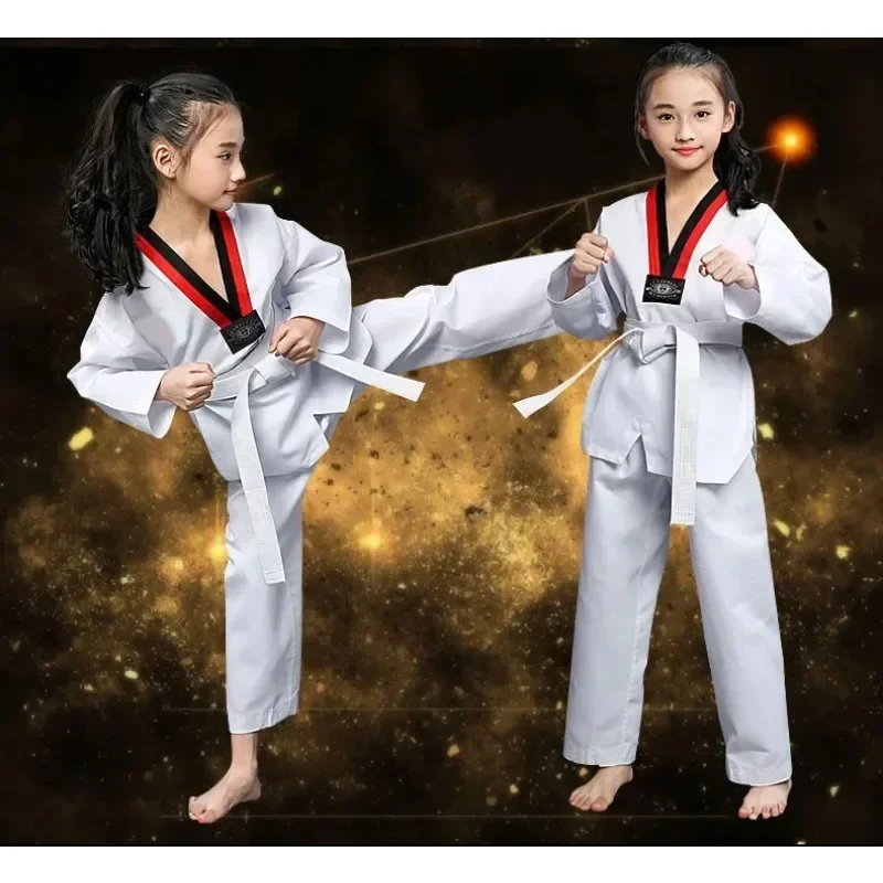 Spring and Summer Karate Clothing Training Clothes New Taekwondo Clothing Children Adult Pure Cotton Long Sleeve Short Sleeve-animated-img