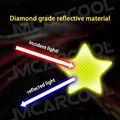 10pcs Car Bumper Reflective Safety Strip Stickers Car Star Reflective Sticker Reflective Vehicle Warning Safety Tape Waterproof preview-5