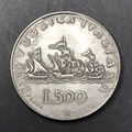 Italian girl 500 Lira Sailing Ship Collection Commemorative challenge Coin metal original Old Medal fake money Holiday gift preview-1